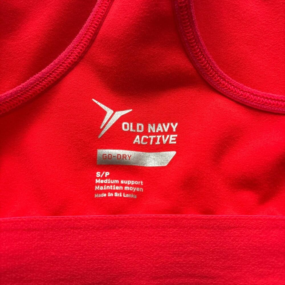 Old-navy Women's Red Sports Bra Size Small - Picture 4 of 4